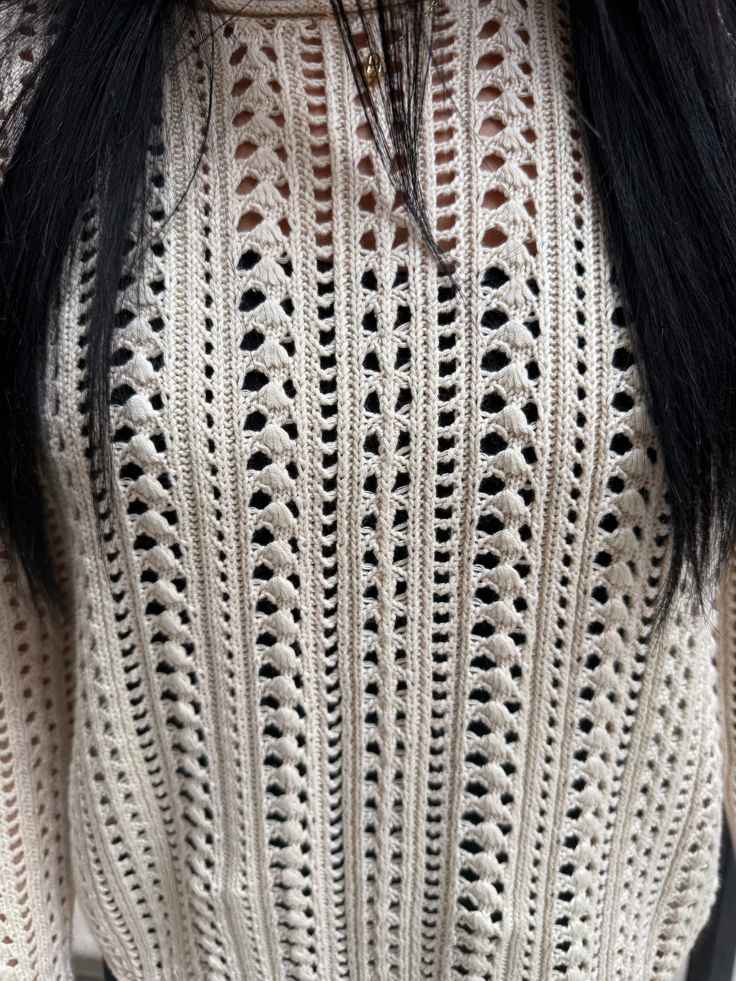 Upland Crochet Sweater in Island Coconut