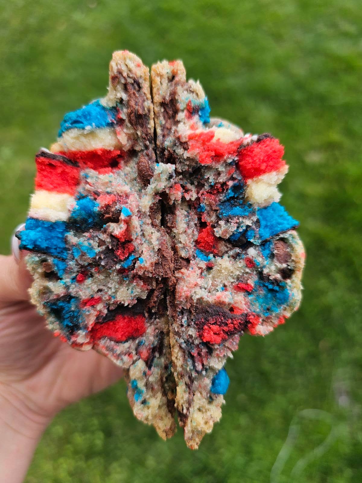 Rainbow Remix Patriotic Giant Cookie
