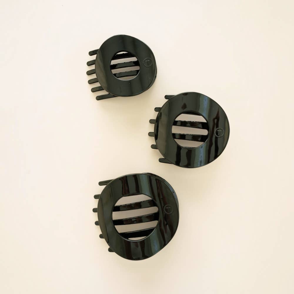 Large Jet Black Hair Clip
