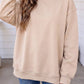 Brynna Mock Neck Oversized Sweatshirt in Oat