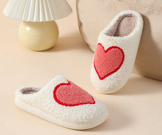 Heart Slippers in Pink and Red