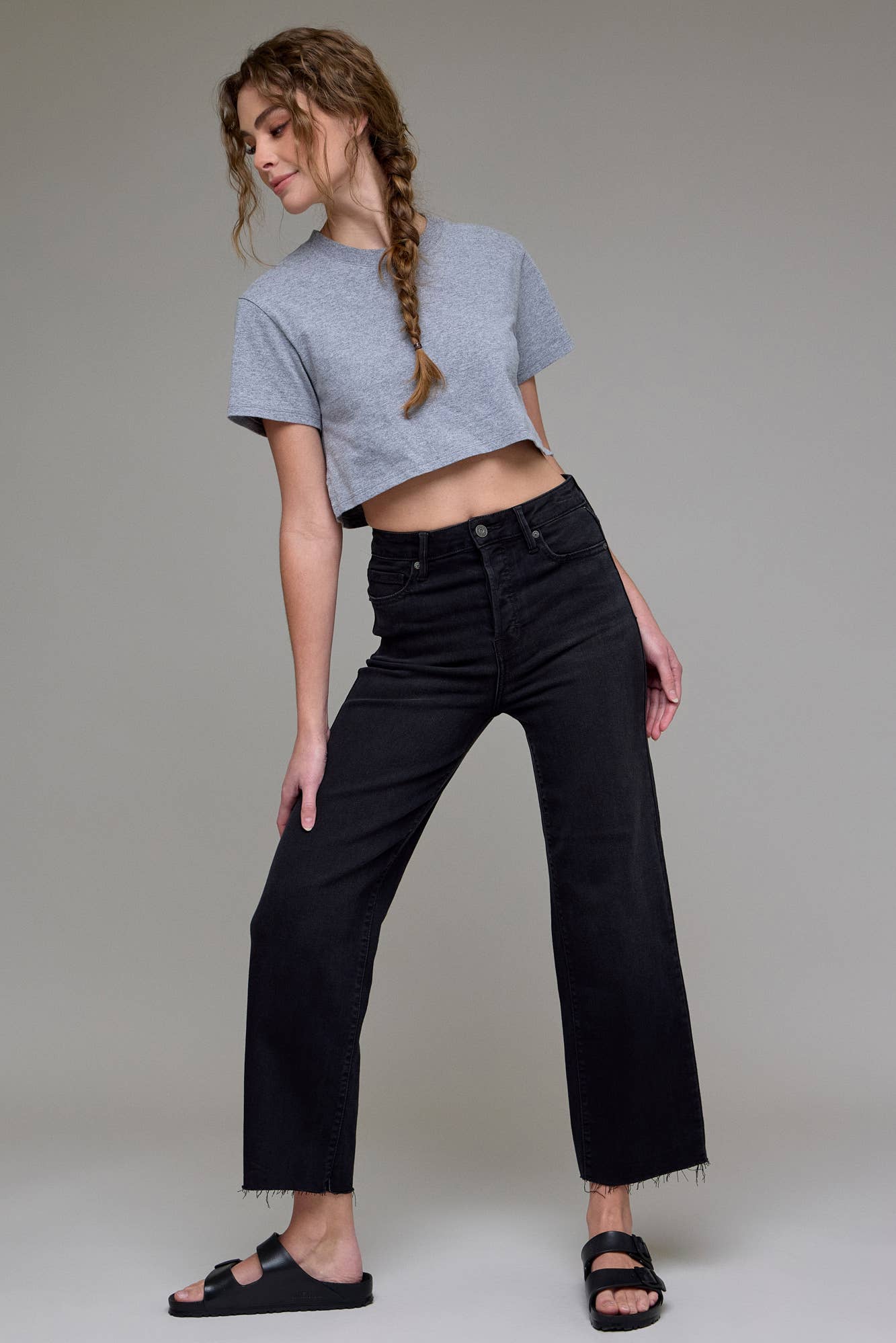 Black Hidden Denim Clean Stretch Straight Leg Jeans