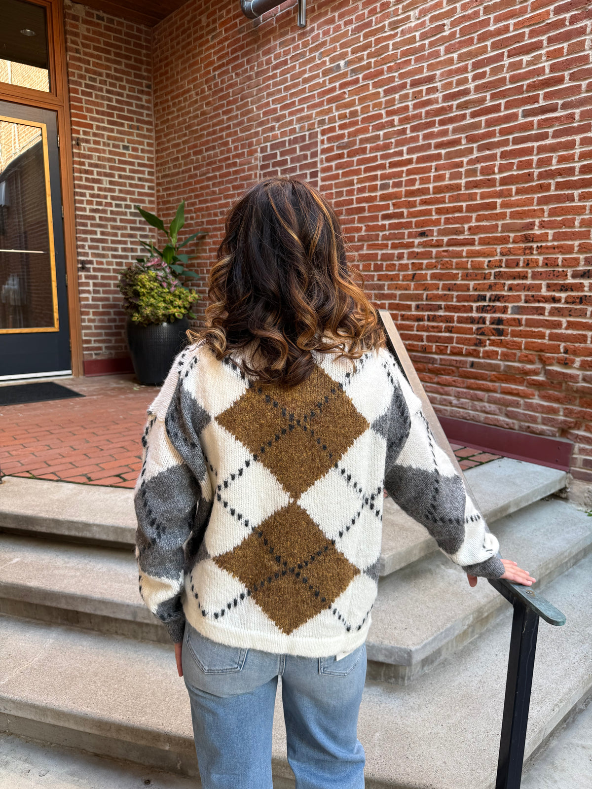 Renee Checkered Button Up Cardigan