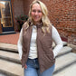 Ava Reversible Vest in Brown