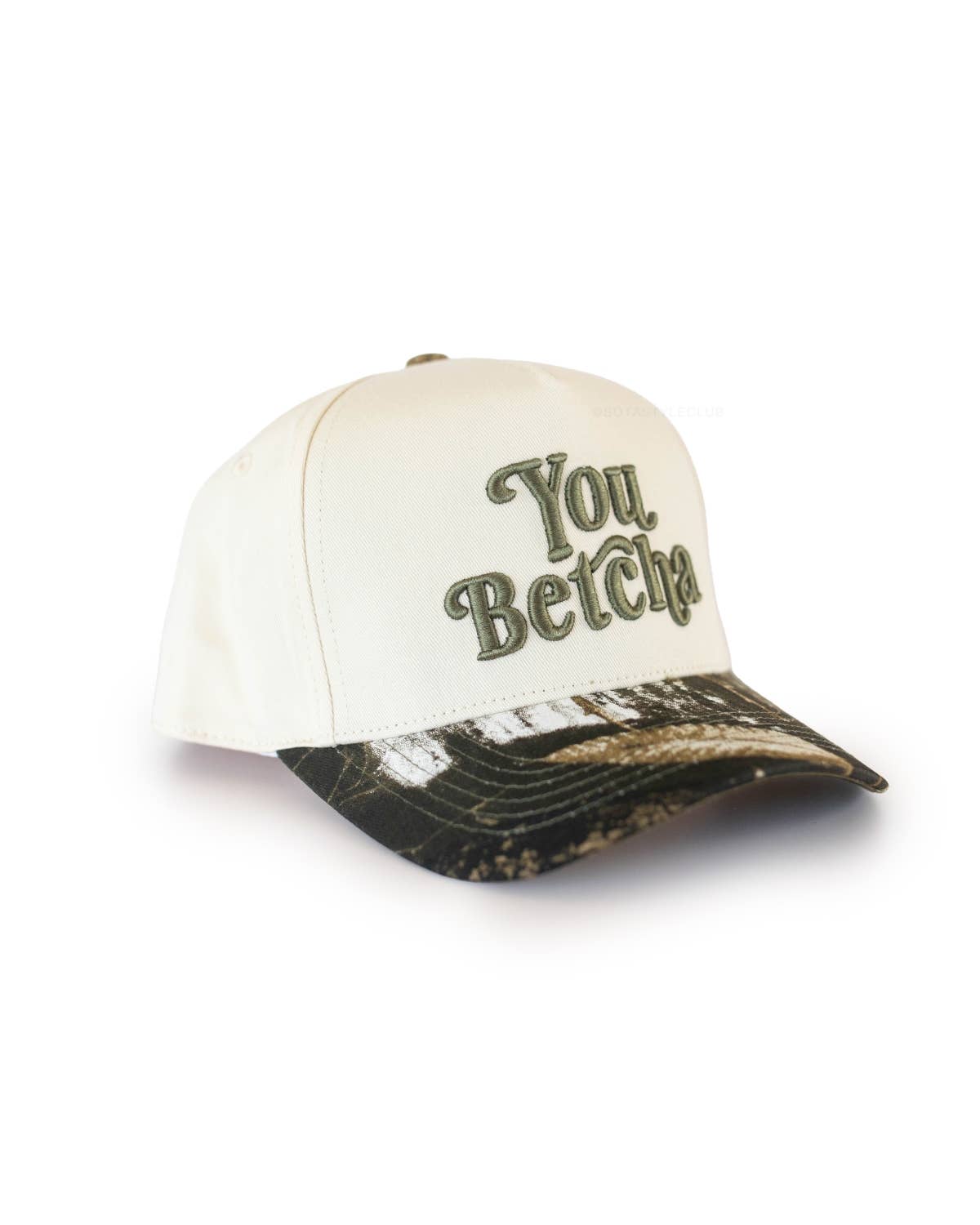 You Betcha Hat in Camo & Cream