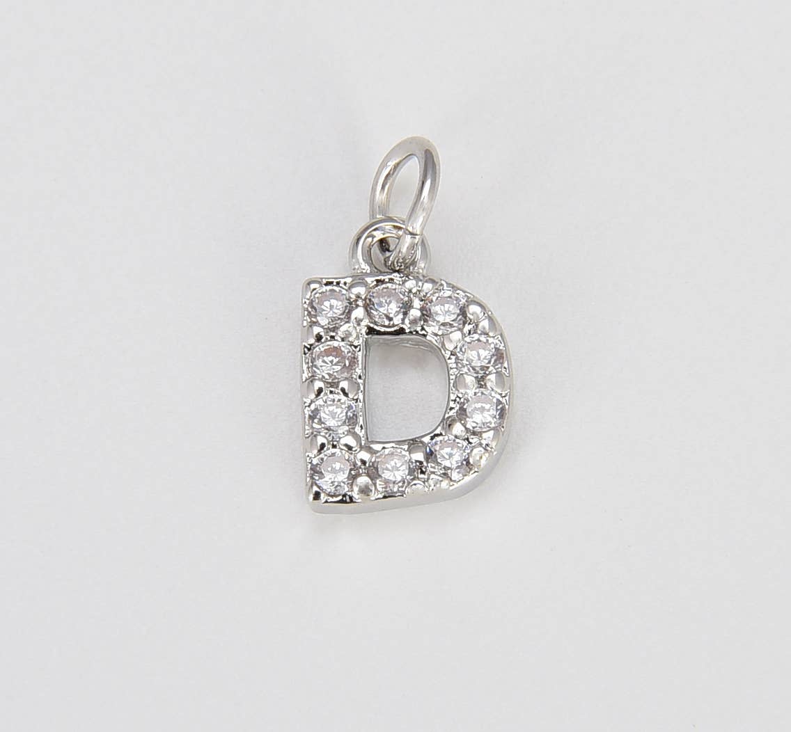 Silver Initial Charms A-Z