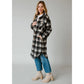Rhiannon Black & Cream Plaid Long Flannel
