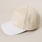 BRIDE Embroidered  Canvas Two-Tone Trucker Hat in White