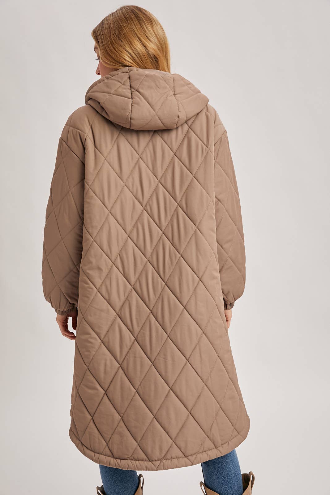 Norah Quilted Puffer Jacket in Black