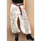 Kristina Floral Embroidered Joggers in Dried Apple