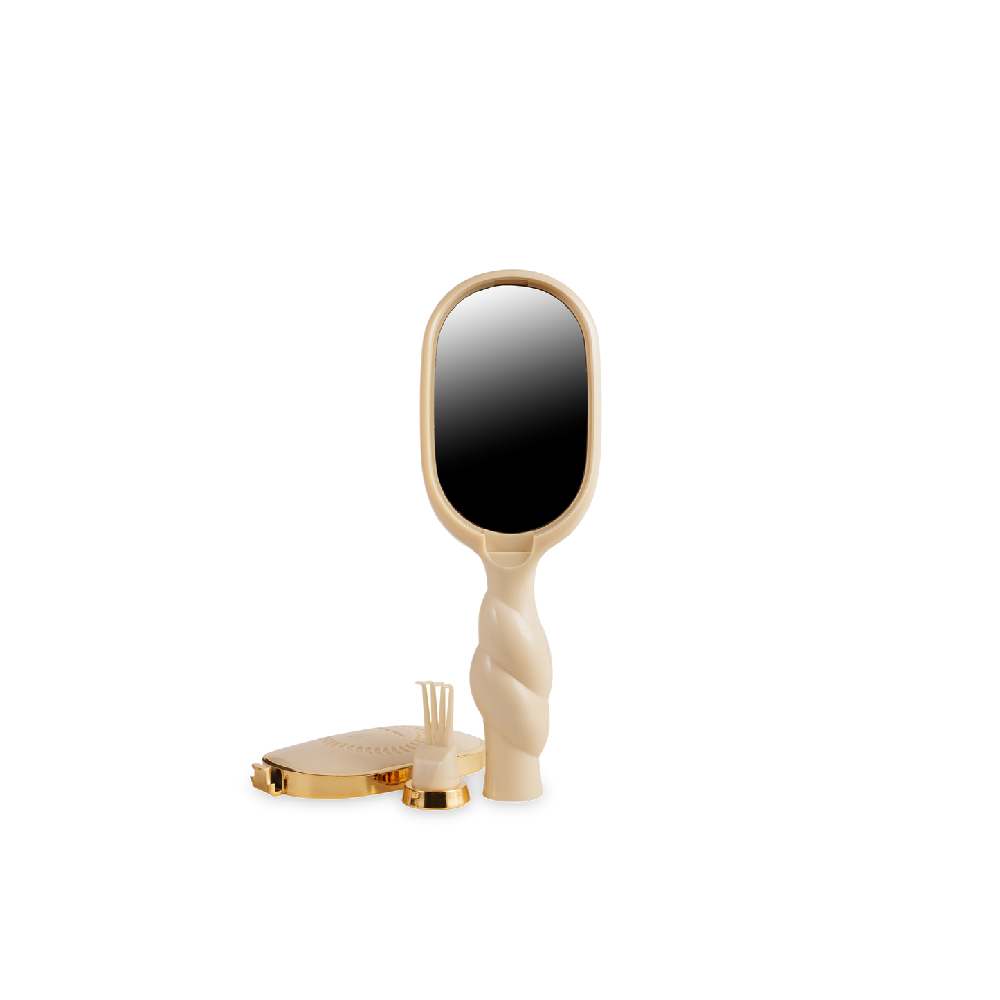Mini Detangler Brush for Medium Hair in Tan