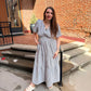 Amanda Striped Maxi Dress in Navy