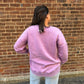 Melanie Violet Acid Wash Fleece Pullover