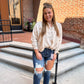 Noelle High Rise Distressed Dark Wash Jeans
