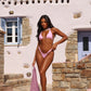 Strawberry Milkshake Ruched Thong Bikini Bottom