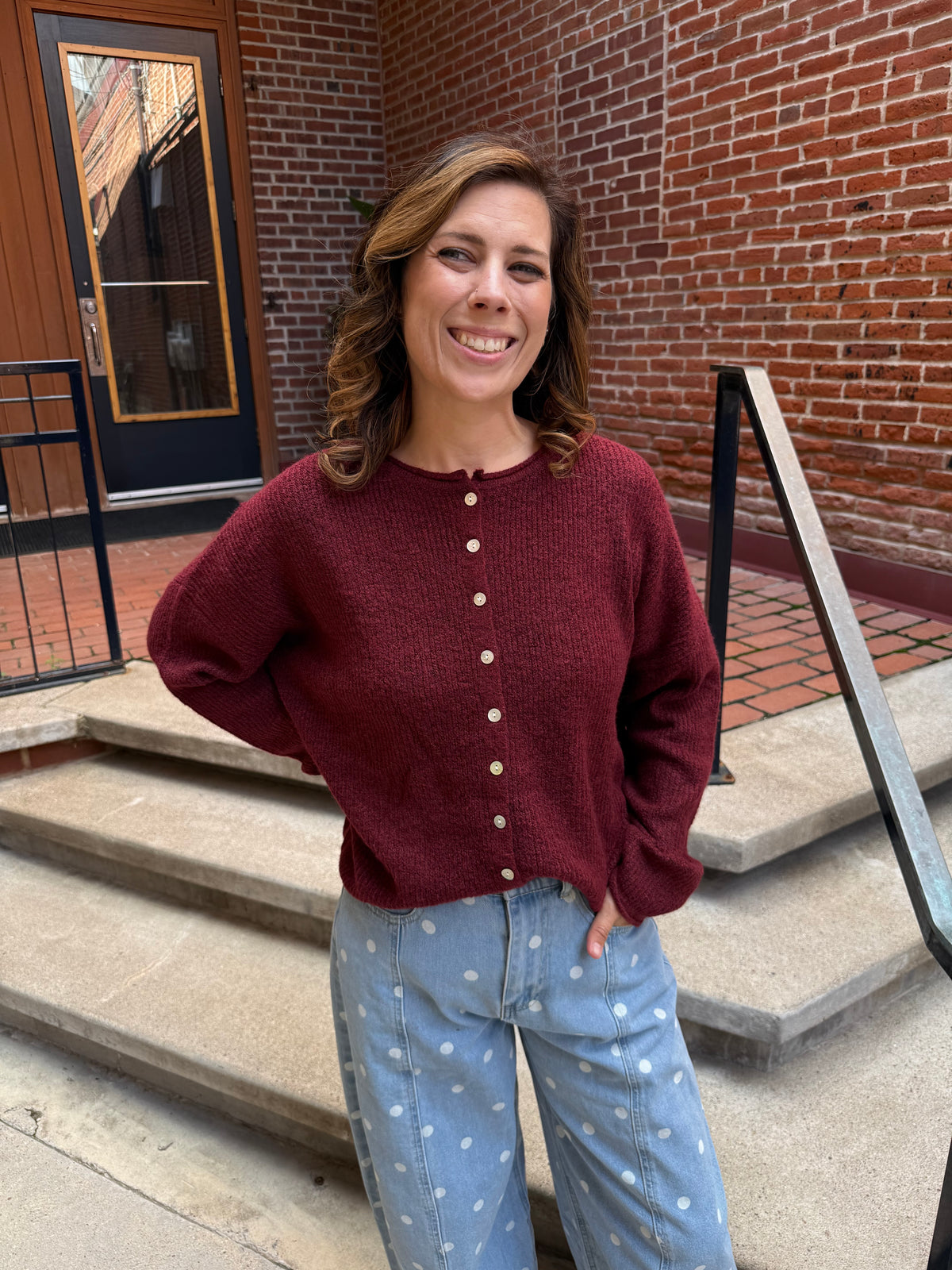 Carrie Cardigan in Burgundy