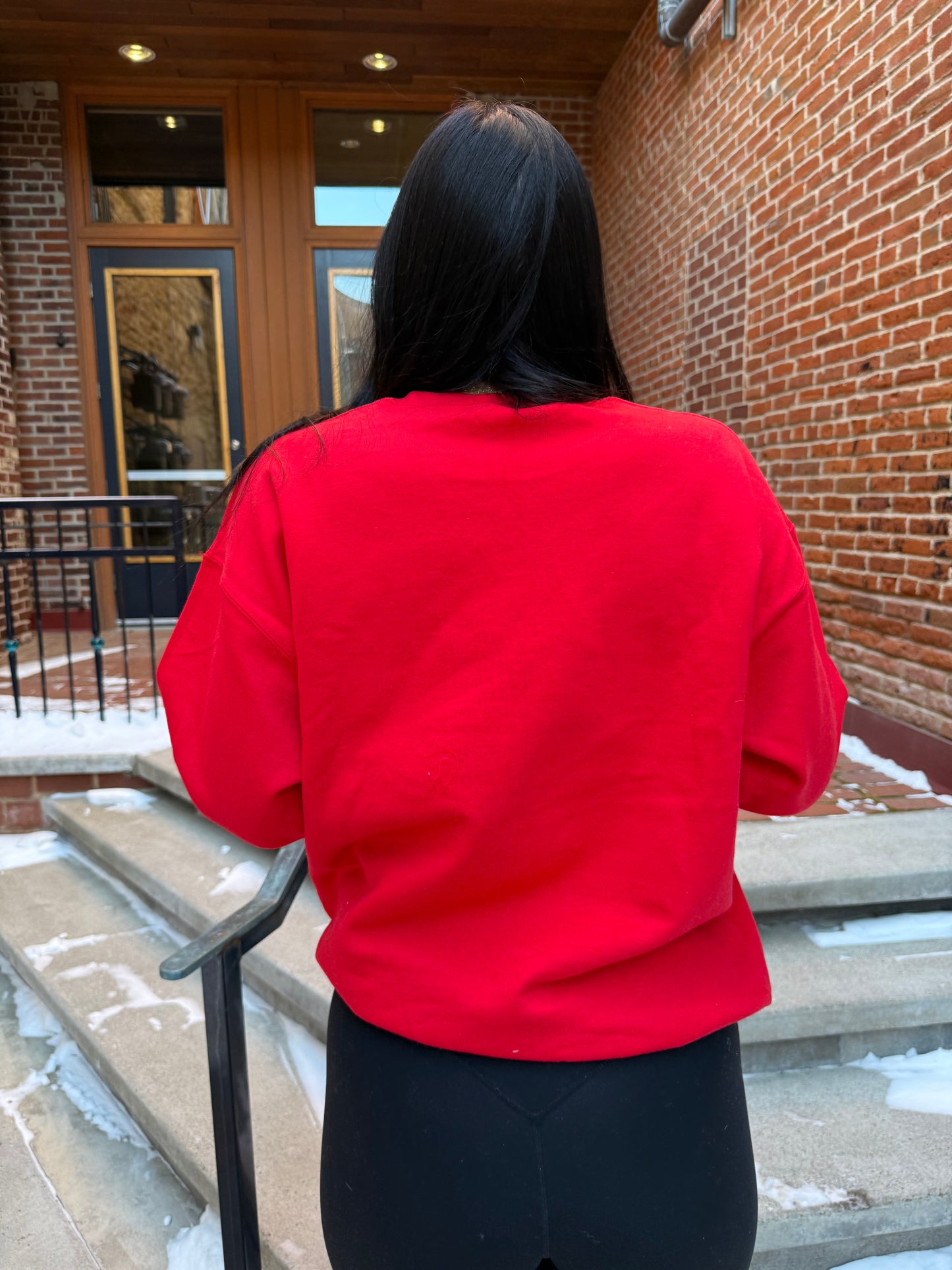 Dainty Bow Embroidered Crewneck