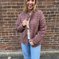 Ashley Button Down Coat in Ditsy Floral