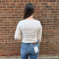 White Second Skin Crew Long Sleeve