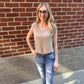 Amber Crochet Tank in Tan
