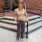 Julie Washed Corduroy Trousers in Eggplant