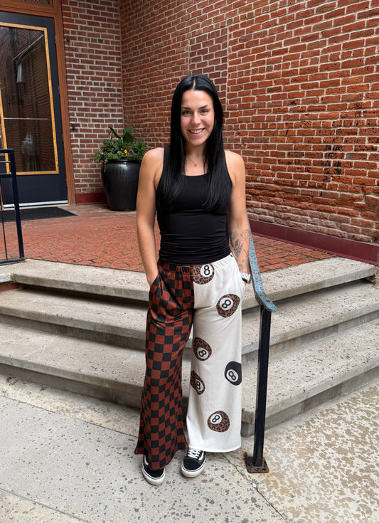 Jessie 8-Ball Checkered Pants