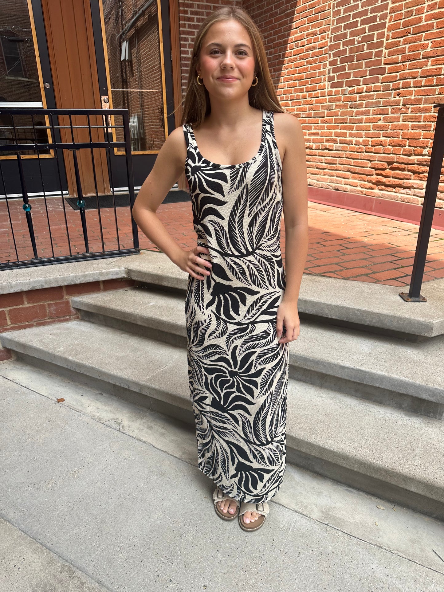 Polanco Palm Midi Dress