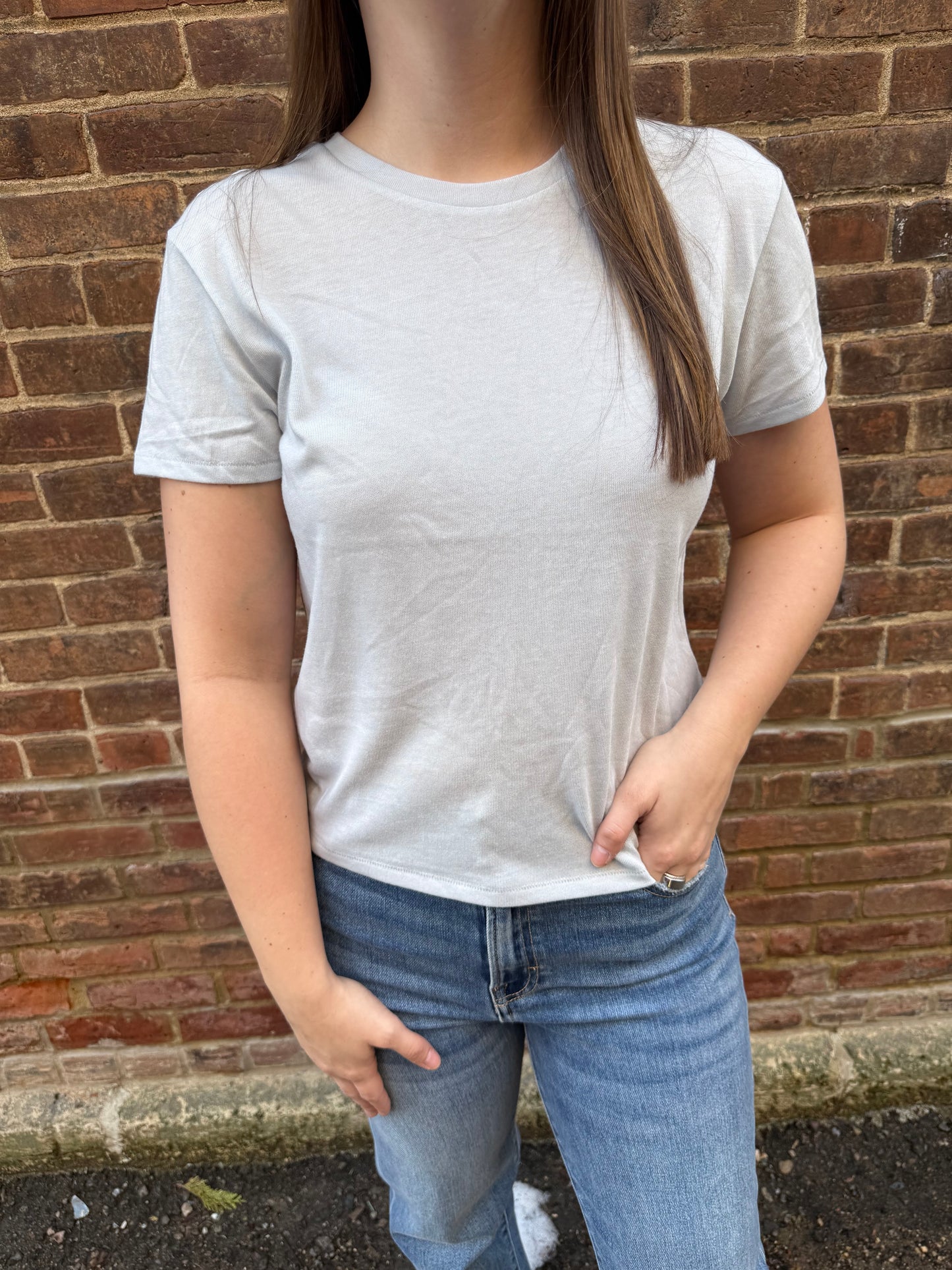 Tourist Knit Jersey Tee in Rain