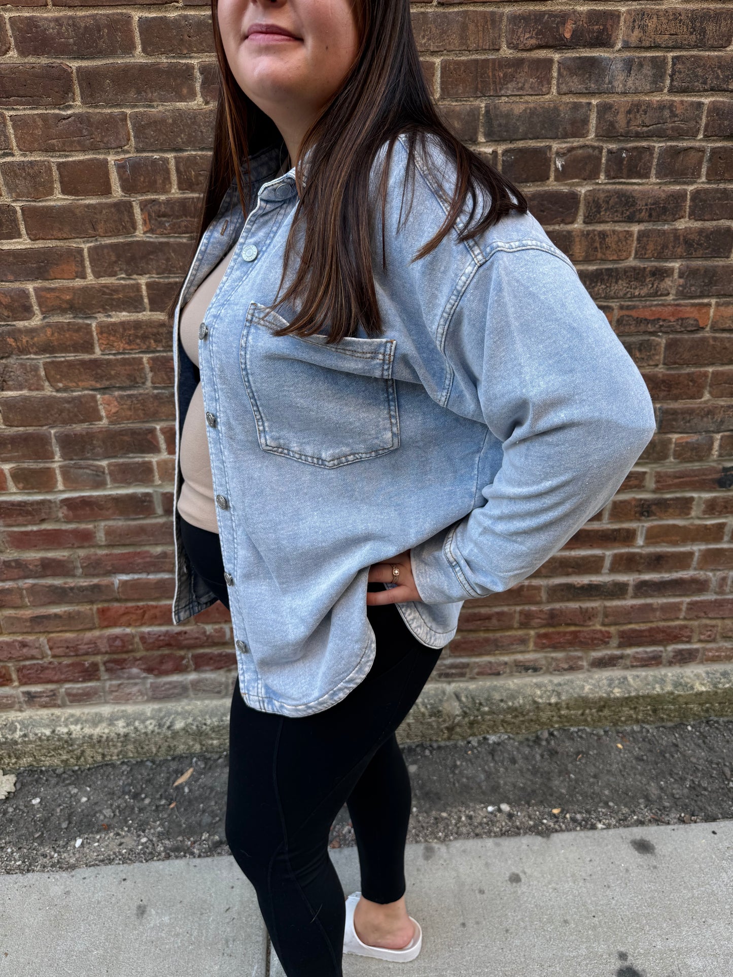 All Day Knit Denim Jacket in Washed Indigo