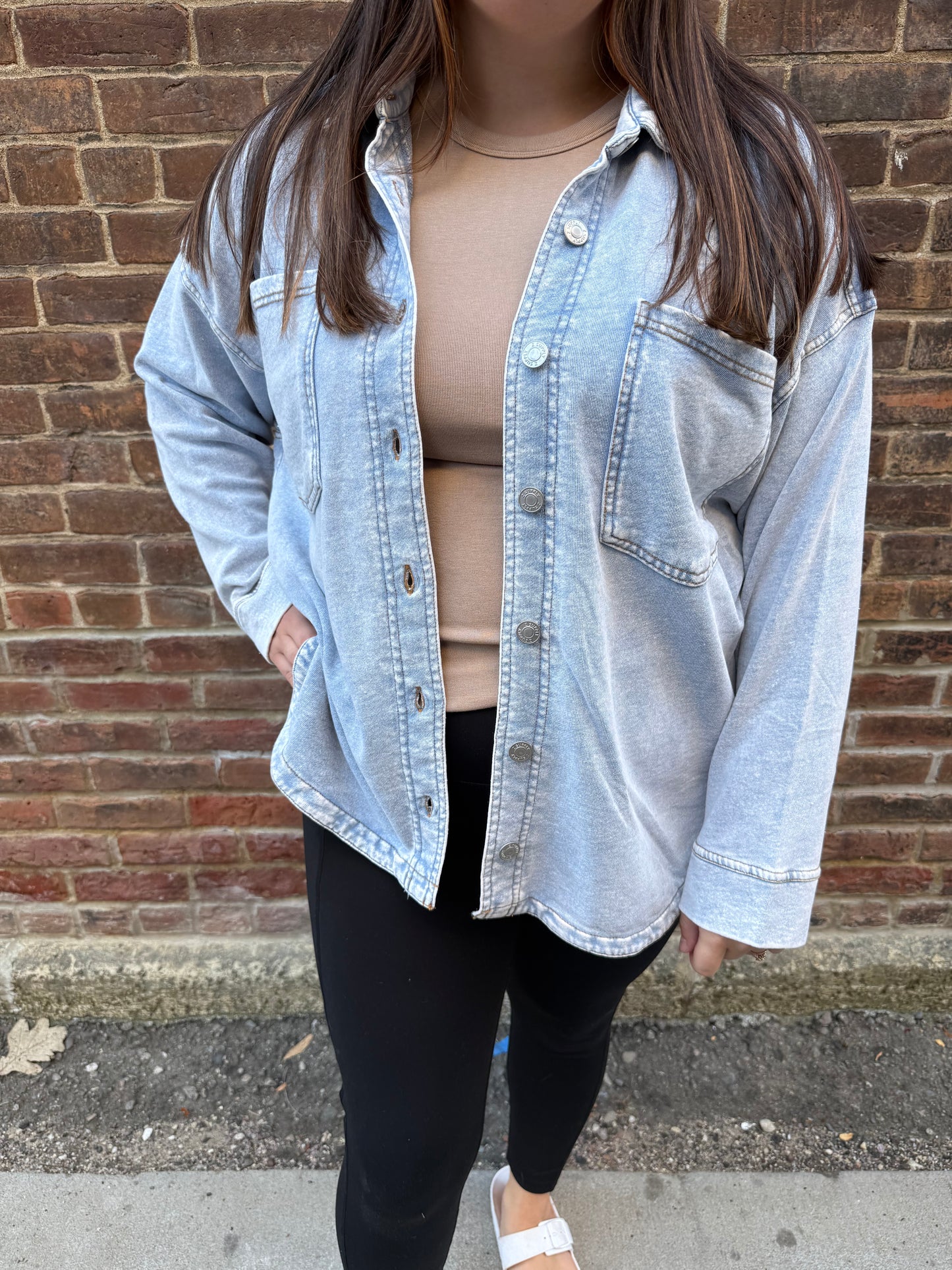 All Day Knit Denim Jacket in Washed Indigo