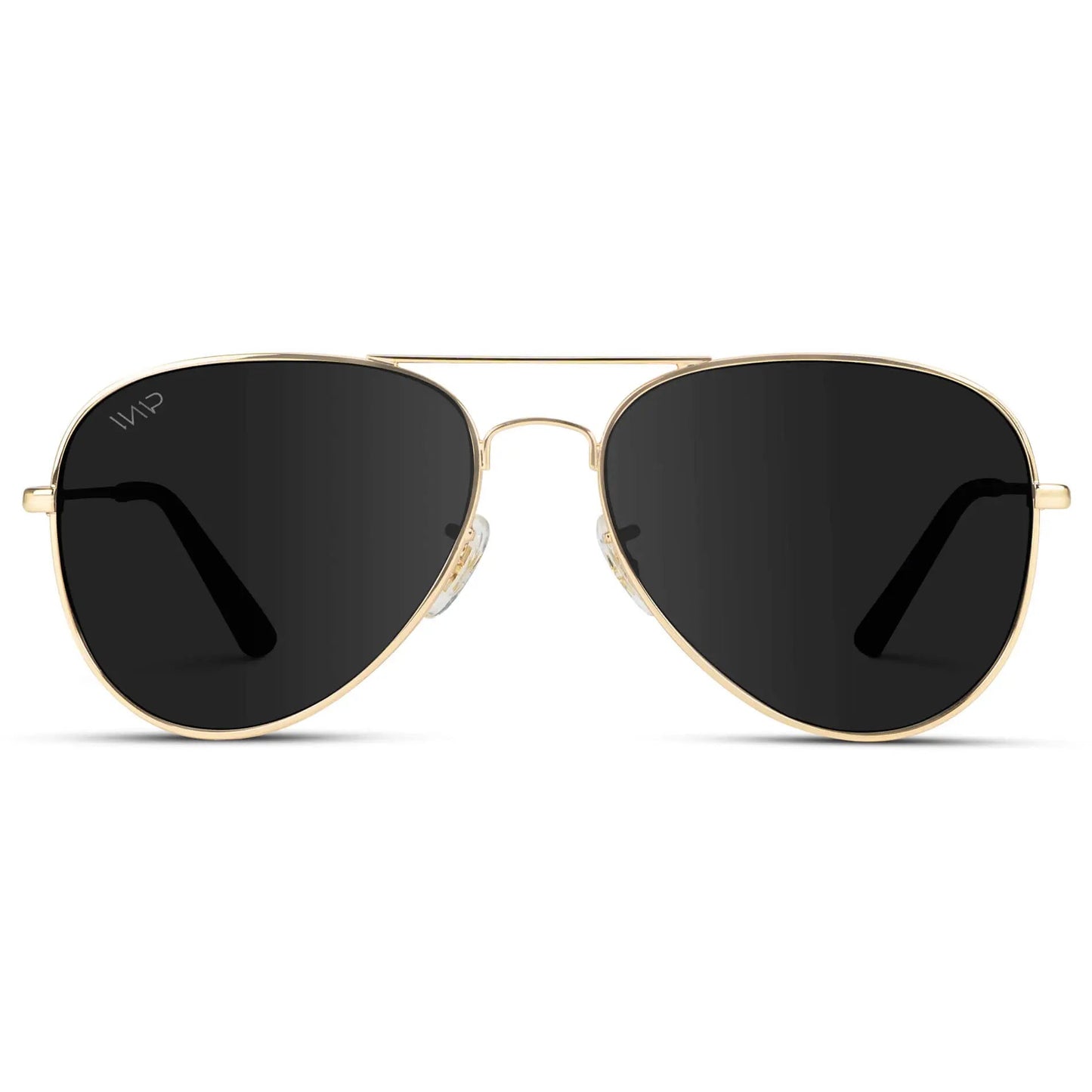 Maxwell Gold Frame Black Lens Sunglasses