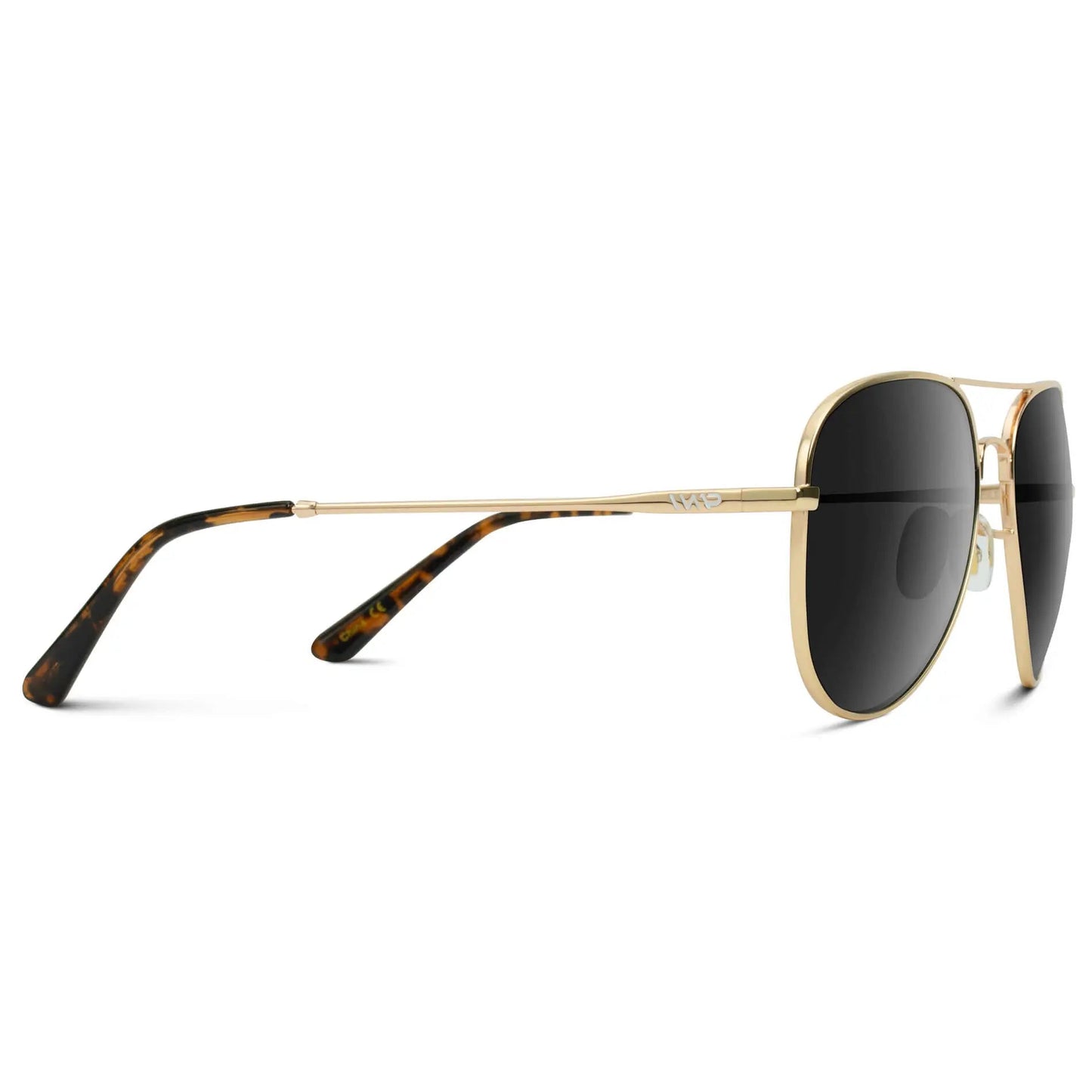 Maxwell Gold Frame Black Lens Sunglasses