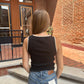 Social Whipstitch Tank in Black