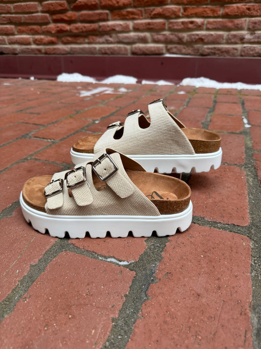 Plaza Heels in Cream