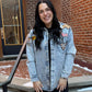 Lucy Washed Snap Up Rodeo Denim Jacket
