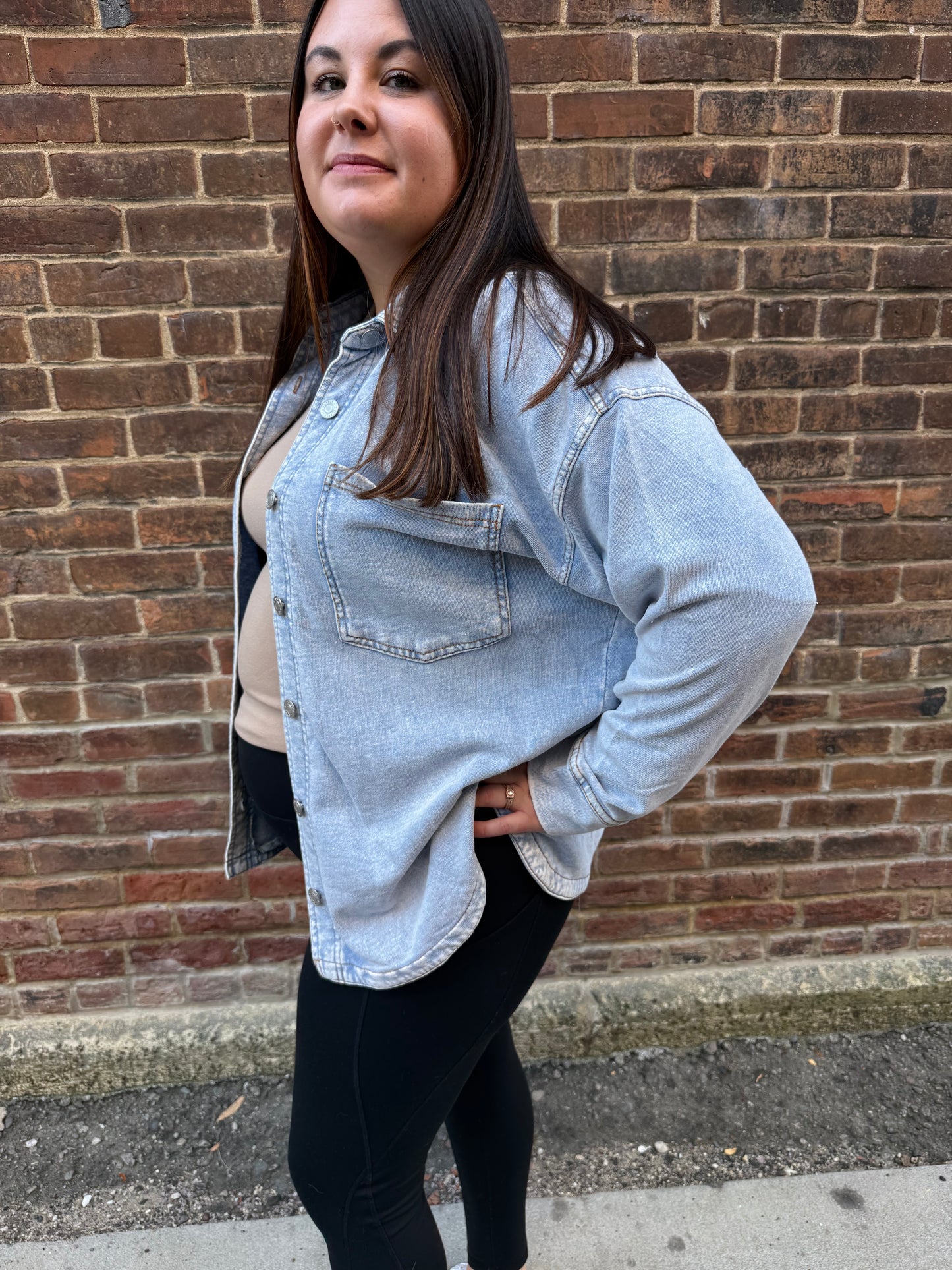 All Day Knit Denim Jacket in Washed Indigo