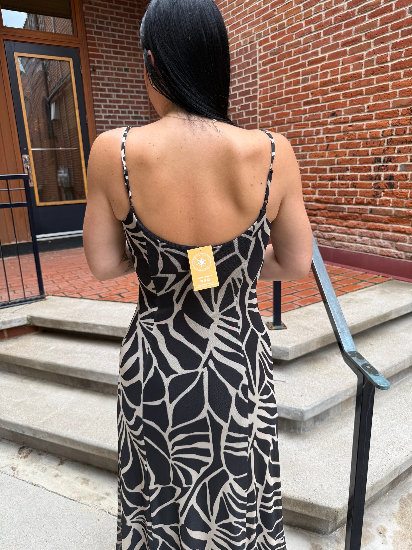 Charisma Tova Palm Midi Dress