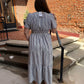 Amanda Striped Maxi Dress in Navy