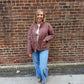 Ashley Button Down Coat in Ditsy Floral