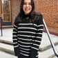 Fin Stripe Sweater Dress Black