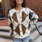 Renee Checkered Button Up Cardigan