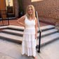Madison Pleated Dress in White