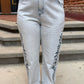 Cayla Embroidered Straight Leg Mom Jeans