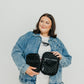 Shadow Checkered Crossbody Sling in Black