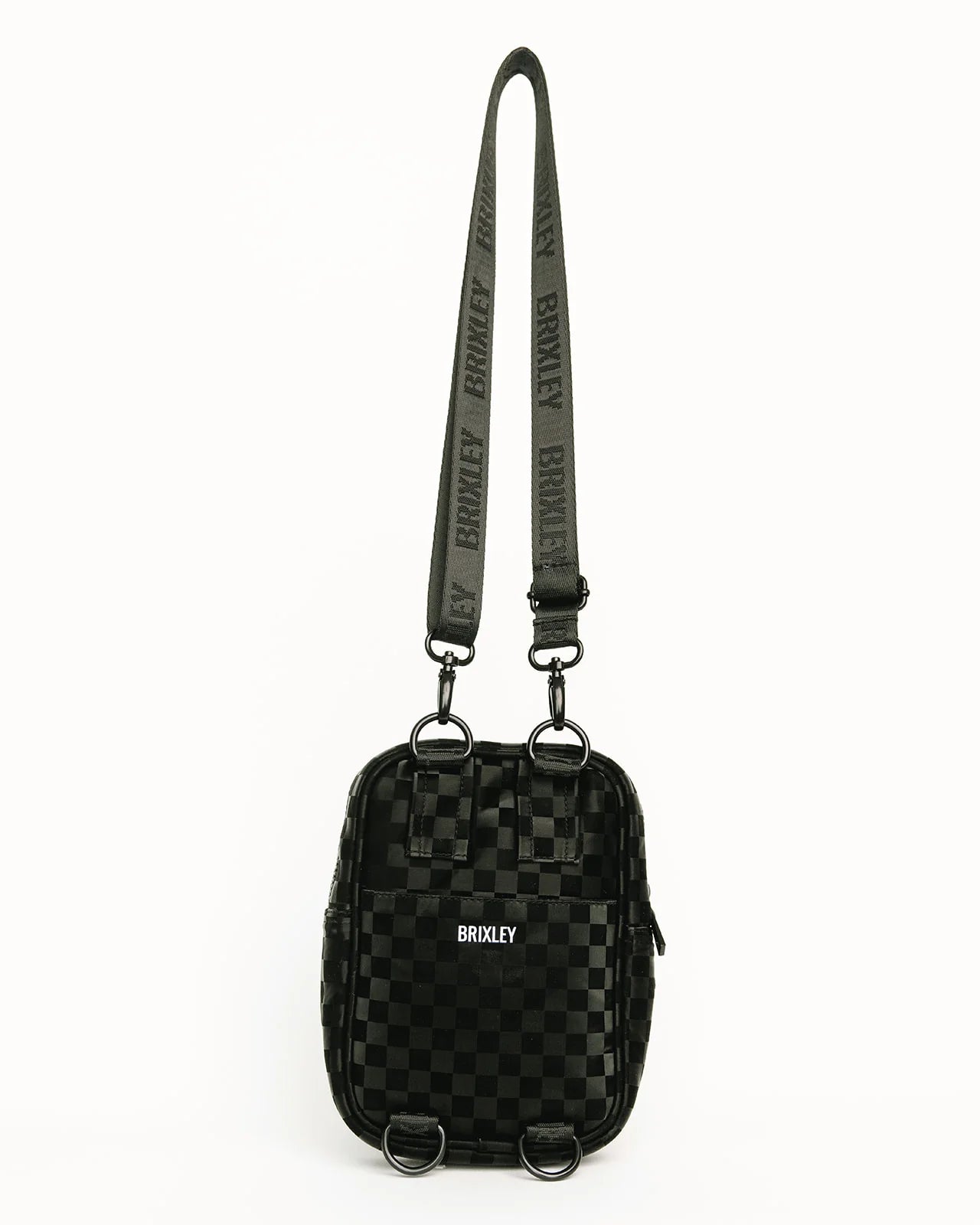 Shadow Checkered Crossbody Sling in Black