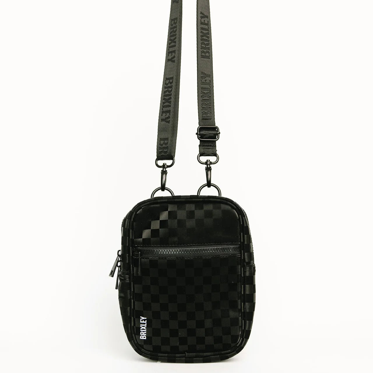 Shadow Checkered Crossbody Sling in Black