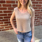 Amber Crochet Tank in Tan
