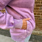 Melanie Violet Acid Wash Fleece Pullover