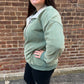 Victoria Thermal Contrast Snow Washed Sweatshirt in Green