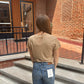 Tourist Knit Jersey Tee in Desert Tan